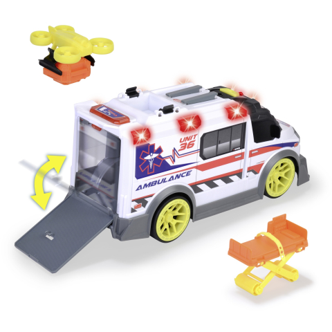 DICKIE TOYS AMBULANTA CU LUMINI SI SUNETE 35.5CM [8]