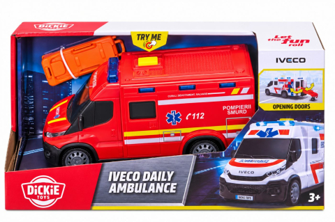 Vehicule și mașinuțe - DICKIE TOYS AMBULANTA IVECO SCARA 1 LA 32