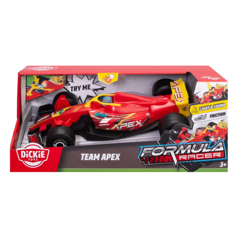 Vehicule și mașinuțe - DICKIE TOYS FORMULA RACER MASINA TEAM APEX CU LUMINI SI SUNETE SCARA 1 LA 24