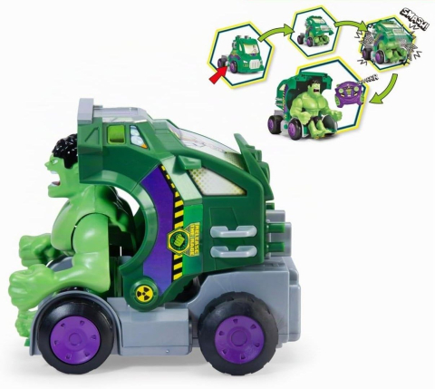 DICKIE TOYS MARVEL RAZBUNATORII MASINA RC CU TELECOMANDA 2.4GHz HULK SMASH CU SUNETE SCARA 1 LA 24 [2]