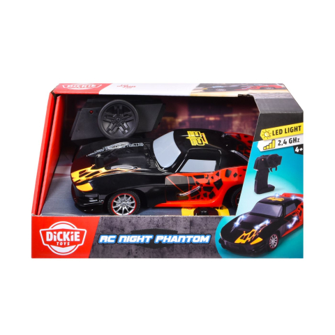 Vehicule și mașinuțe - DICKIE TOYS MASINUTA NIGHT PHANTOM RC CU TELECOMANDA 2.4GHz SCARA 1 LA 18
