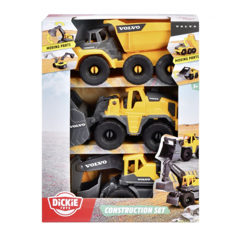 Jocuri si articole copii - DICKIE VOLVO SET 3 UTILAJE PENTRU CONSTRUCTII