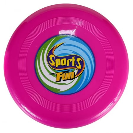 Zmeie și jucării zburătoare - Disc Frisbee Plastic, Roz, 20 cm