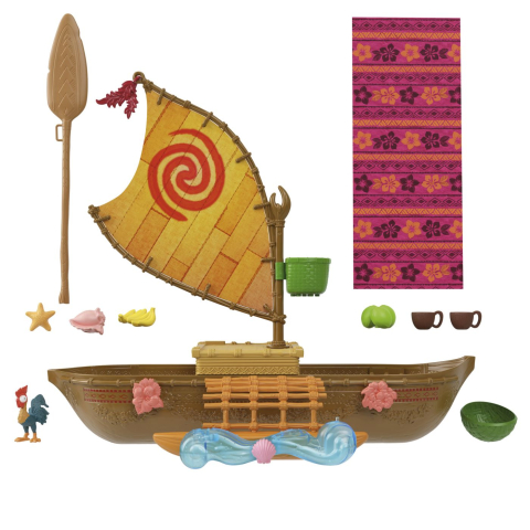 DISNEY PRINCESS SET BARCA CANOE A LUI MOANA SI AVENTURI IN OCEAN 38CM [3]