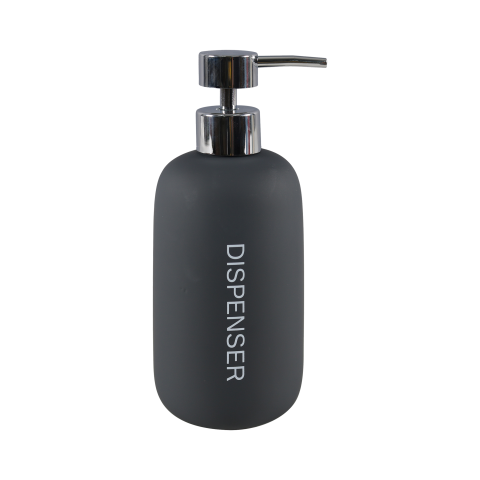 Articole Baie - Dozator pentru sapun lichid, Ceramica Cauciucata, Negru,240 ml