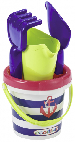Sport & Activitati in aer liber - Set galetusa cu 3 ustensile pentru nisip, plastic,model ancora