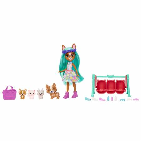 Enchantimals baby best friends set surpriza crizia corgi si snow [3]