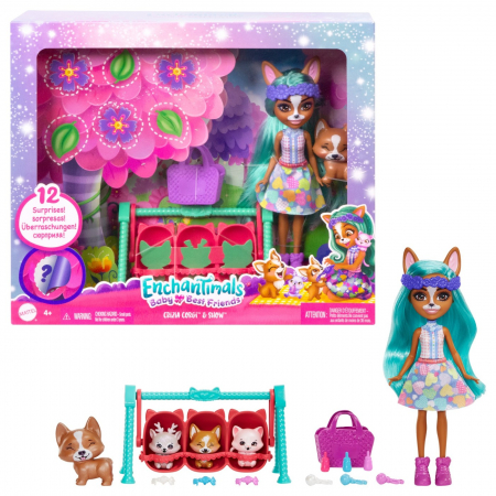 Enchantimals baby best friends set surpriza crizia corgi si snow [6]