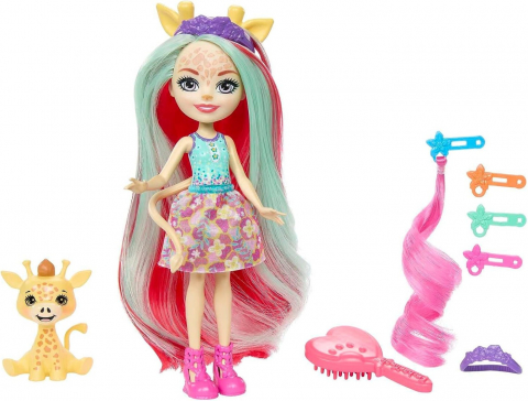 Papusi & accesorii - Enchantimals Glam Party Papusa Gillian Giraffe