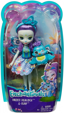 Enchantimals Papusi cu Animalute Patter Peacock și Flap  [0]