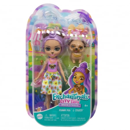 Papusi & accesorii - Enchantimals papusi si animalute penna pug si trusty