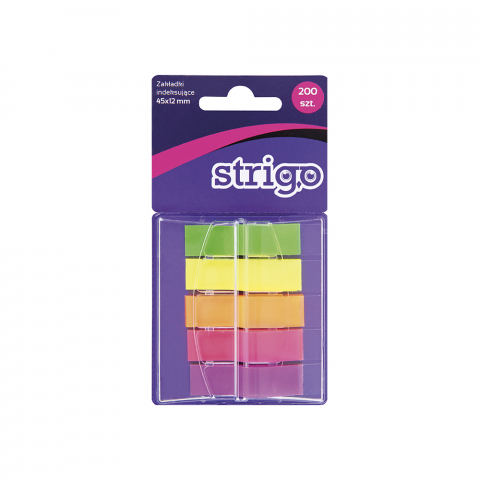Papetarie & Birotica - Etichete Indexare Strigo Adezive, 5 Culori, 200 File