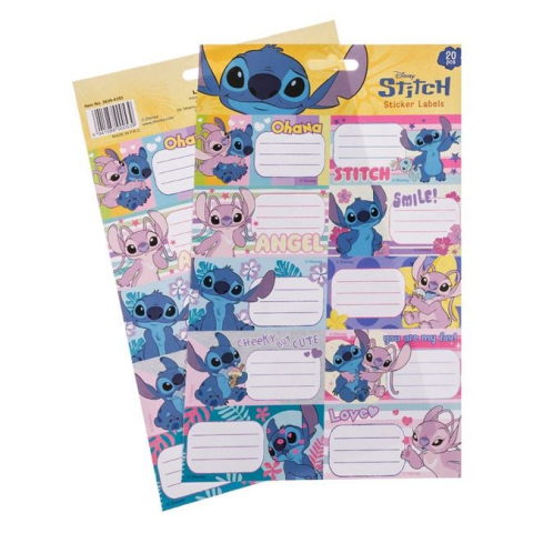 Coperți și etichete - Etichete Lilo & Stitch autocolante pentru coperti si caiete,20 bucati/set