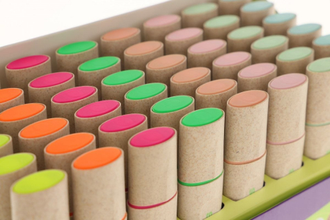 Evidențiator Strigo Hi-Text, Cutie Ecologică, Display Mix 48 Culori [1]