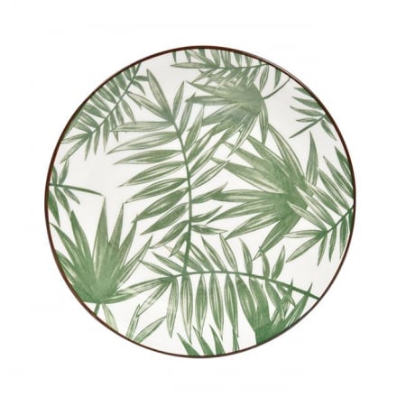 Farfurie desert cu imprimeu frunze tropicale [0]