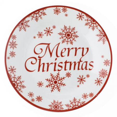 Articole pentru Craciun - Farfurie pentru servire Merry Christmas
