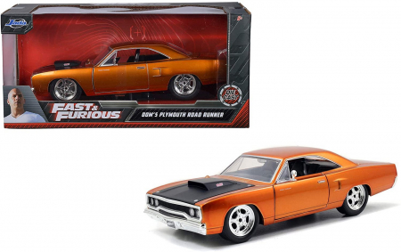 Masinute, Motociclete, Elicoptere, Avioane & Trenulete - Fast and furious 1970 plymouth road runner scara 1:24