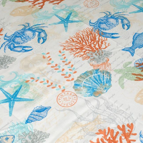 Fata de masa cu model coral,bej, 180x140 cm [1]