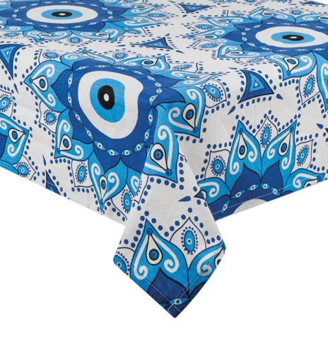 Articole Bucatarie - Fata de masa cu model ochi, albastru, 180x140 cm