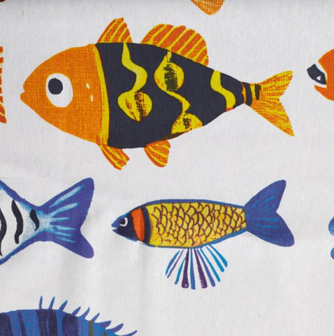 Fata de masa cu model pesti,multicolor, 180x140 cm [2]