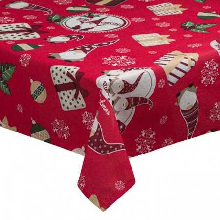 Articole pentru Craciun - Fata de masa imprimeu Merry Christmas Gnom