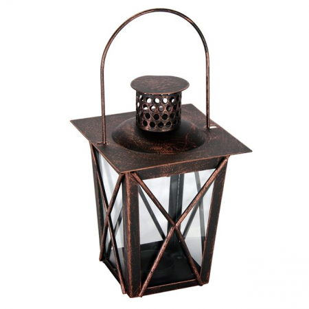 Casa si gradina - Felinar decorativ cu maner si model incrucisat pentru gradina