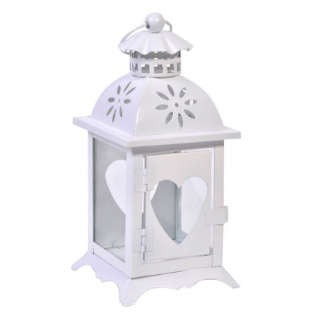Casa si gradina - Felinar decorativ cu maner si usa design inima