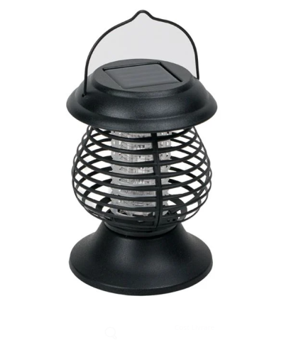 Casa si gradina - Felinar solar LED 2 in 1 anti insecte, UV si lumina alba, negru, Ø13.5x16 cm
