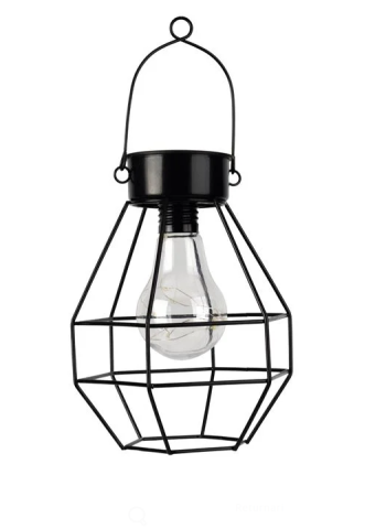 Felinare, stalpi si lampi solare - Felinar solar suspendabil cu model geometric si LED, 13x13x15 cm