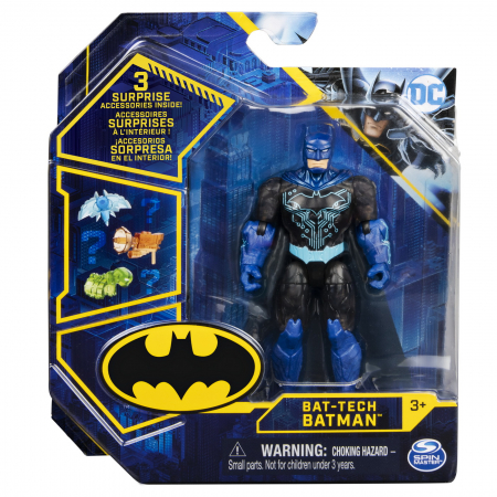 Figurina batman bat-tech articulata 10cm cu 3 accesorii surpriza [0]