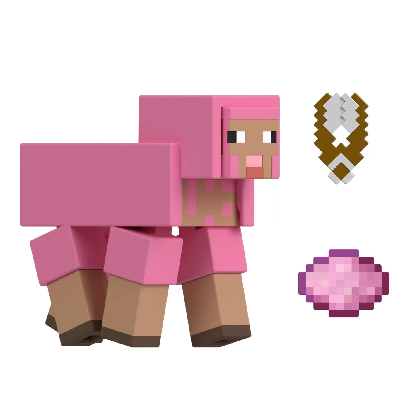 Figurine cu eroi si personaje - Figurina Dyed Sheep Minecraft a Block,8 cm