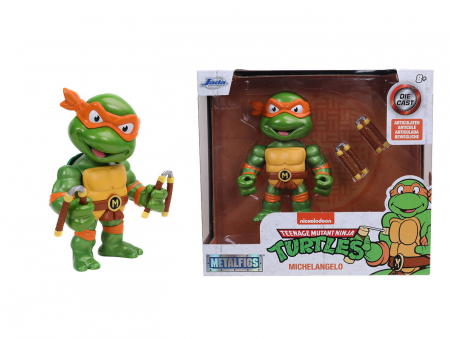 Figurine cu eroi si personaje - Figurină Metalică Țestoasele Ninja Michelangelo 