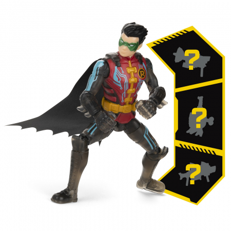 Figurina robin cu costum tech si articulata 10cm cu 3 accesorii surpriza [4]