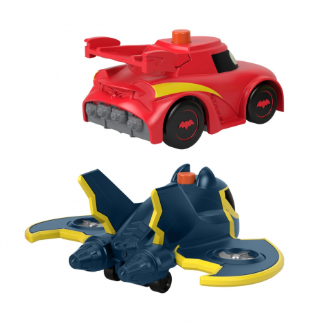 FISHER PRICE BATWHEELS SET 2 MASINUTE CU LUMINI REDBIRD SI BATWING SCARA 1:55 [8]