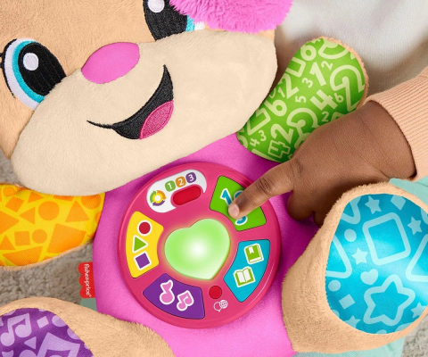 FISHER PRICE CATEL INTERACTIV CU URECHI ROZ RADE SI INVATA [4]