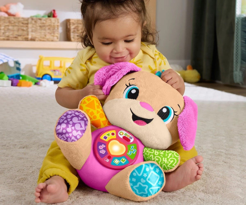 FISHER PRICE CATEL INTERACTIV CU URECHI ROZ RADE SI INVATA [3]