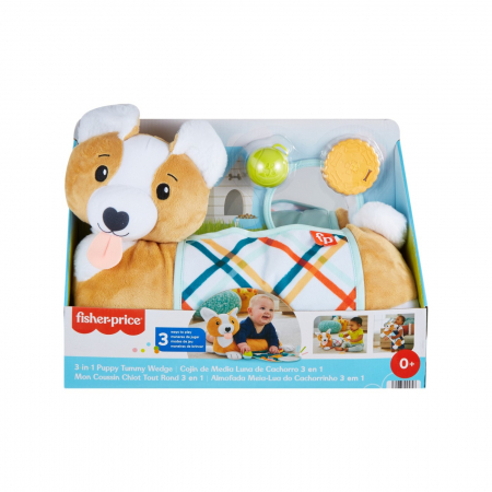 Jocuri si articole copii - FISHER PRICE catelus 3 IN 1 TUMMY WEDGE 