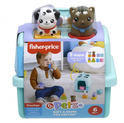 Jucarii de sortat si motricitate - FISHER PRICE GENTUTA DE SORTARE SI STOCARE CU ANIMALUTE