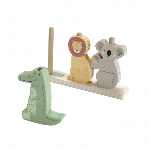 FISHER PRICE JOC DE STIVUIRE DIN LEMN CU ANIMALUTE [8]