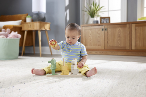 FISHER PRICE JOC DE STIVUIRE DIN LEMN CU ANIMALUTE [3]