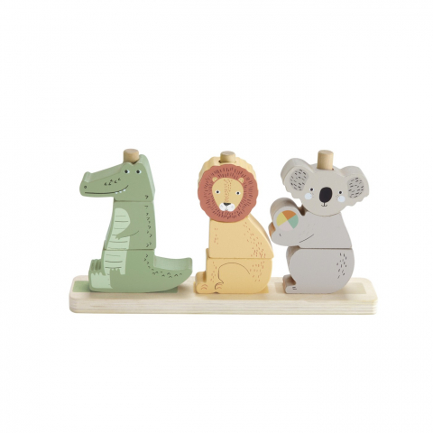 FISHER PRICE JOC DE STIVUIRE DIN LEMN CU ANIMALUTE [7]