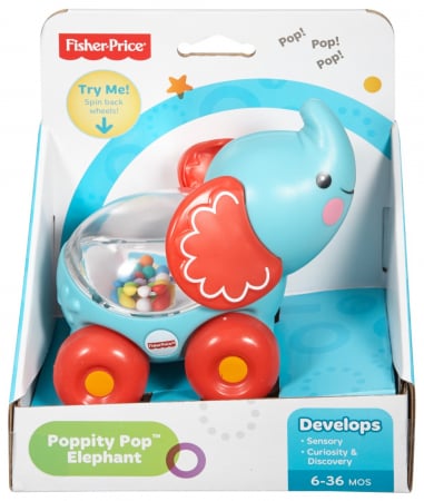 Masinute, Motociclete, Elicoptere, Avioane & Trenulete - Fisher price jucarie apasa si mergi elefant