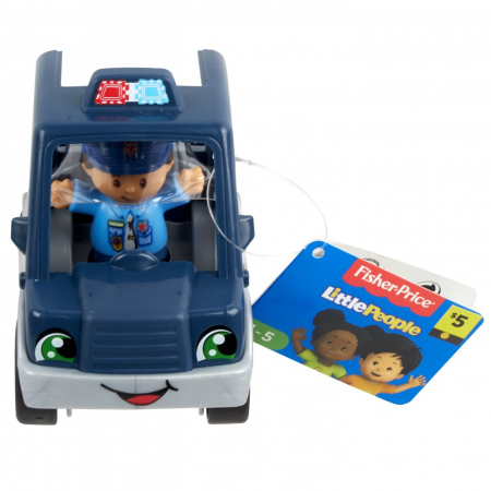 Jocuri si articole copii - Fisher Price Little People - Vehicul Police 10cm 