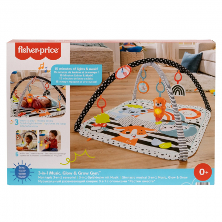 Jocuri si articole copii - Fisher Price Saltea Muzicala 3 in 1 cu Centru de Activitati 