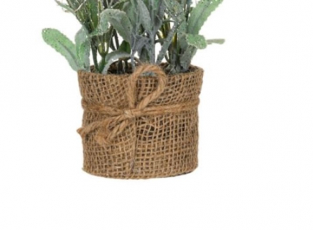 Flori de lavanda artificiale  cu 25 leduri in ghiveci acoperit cu panza de iuta [3]