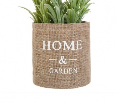 Flori de lavanda artificiale decorative in ghiveci acoperit cu panza de iuta [1]