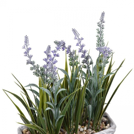 Flori de lavanda artificiale decorative in ghiveci ceramic [1]