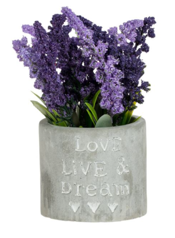 Flori si Plante artificiale - Flori de lavanda artificiale decorative in ghiveci ceramic,8 x17  cm