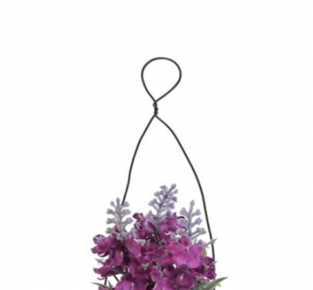 Flori de lavanda artificiale in ghiveci tip borcan cu agatatoare [1]
