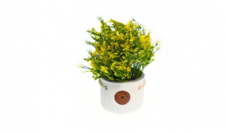 Decoratiuni - Floricele artificiale decorative in ghiveci ceramic Sweet home
